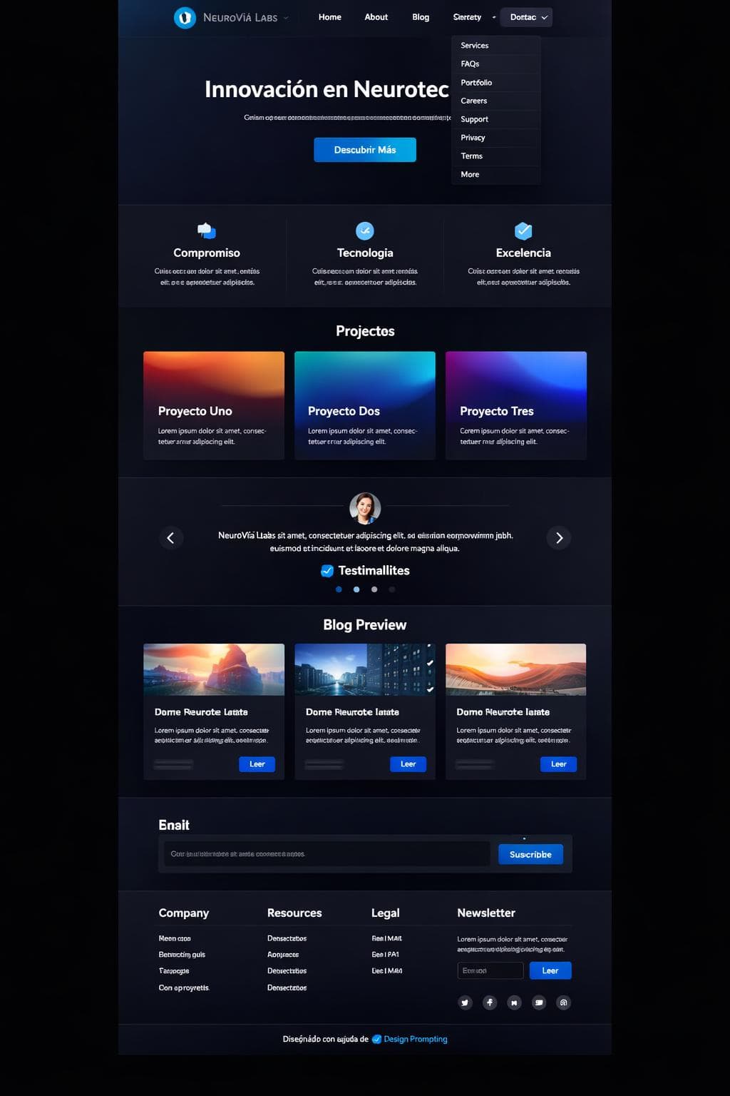 NeuroV&iacute;a Labs &mdash; vista previa del theme