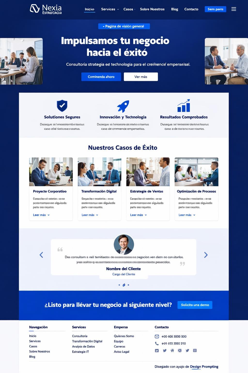 Nexia Estrategia — vista previa del theme
