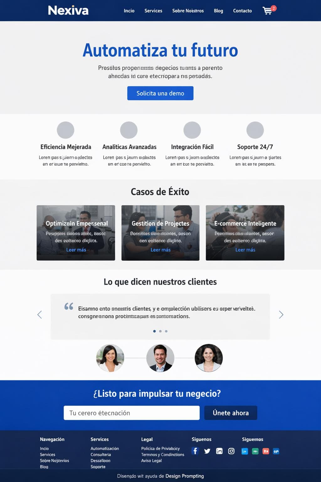 Nexiva Solutions — vista previa del theme