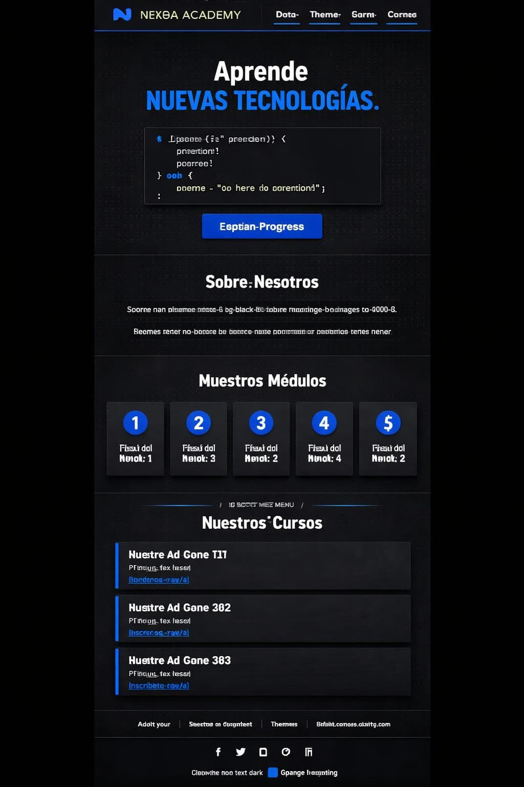 Nexora Academy — vista previa del theme