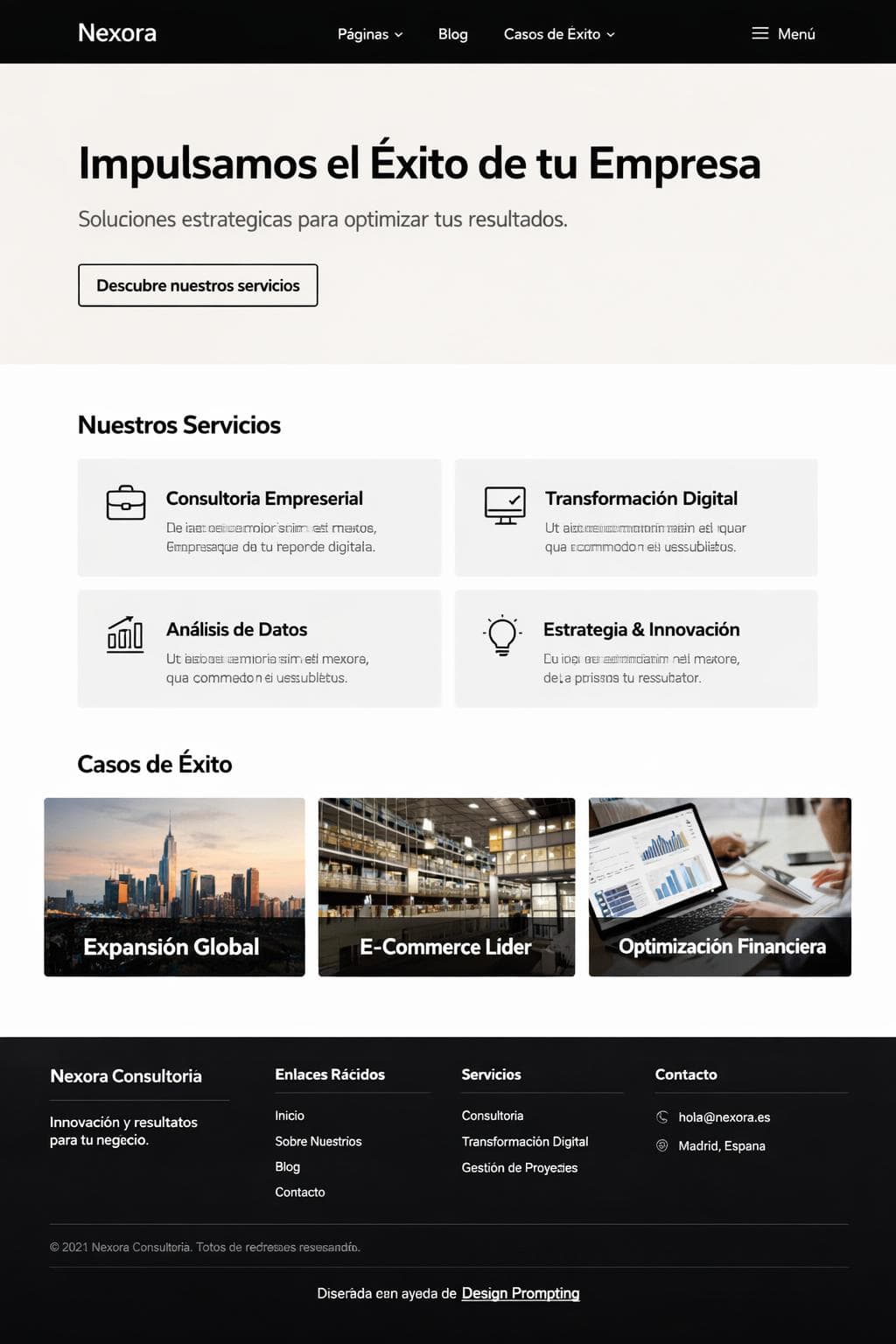 Nexora Consultoría — vista previa del theme