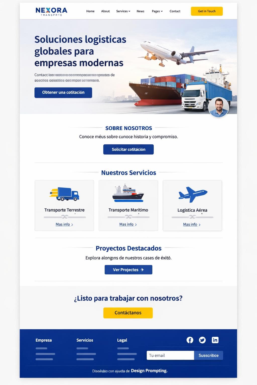 Nexora Transporte — vista previa del theme