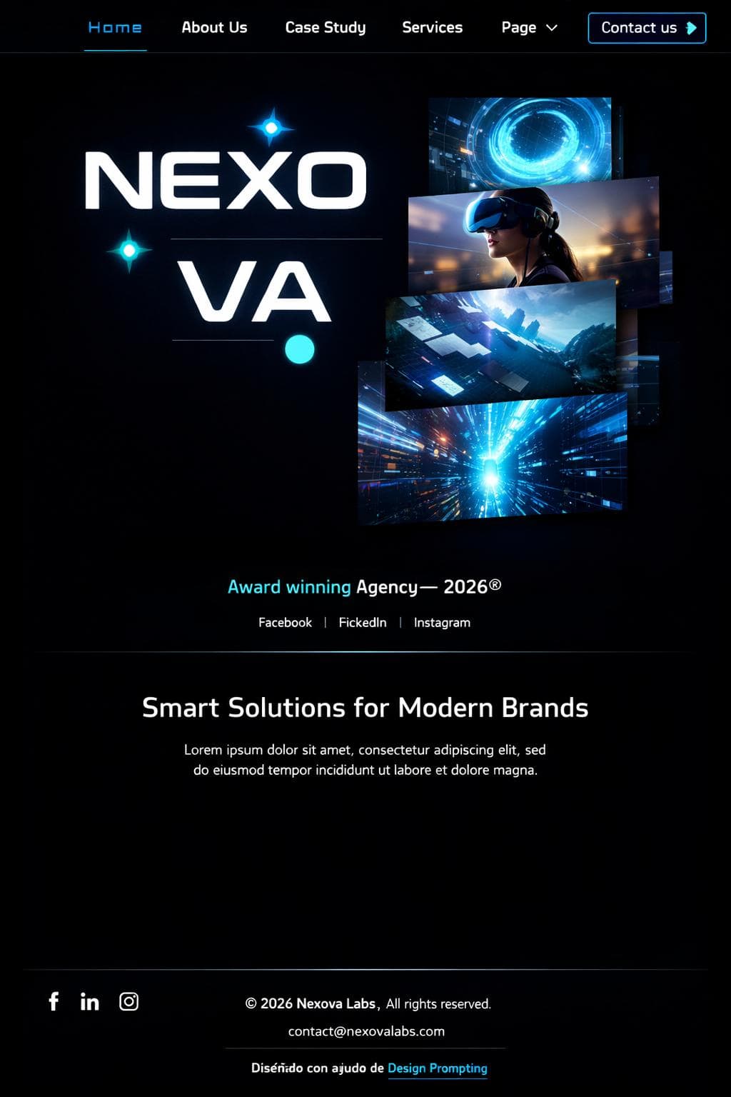 Nexova Labs — vista previa del theme
