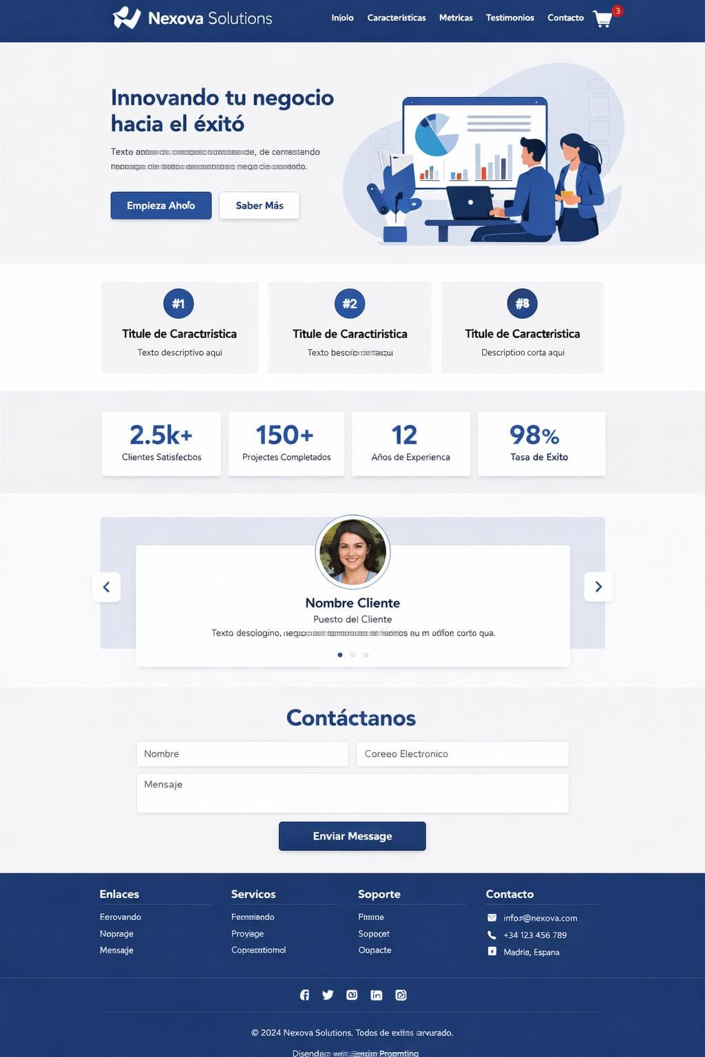 Nexova Solutions — vista previa del theme