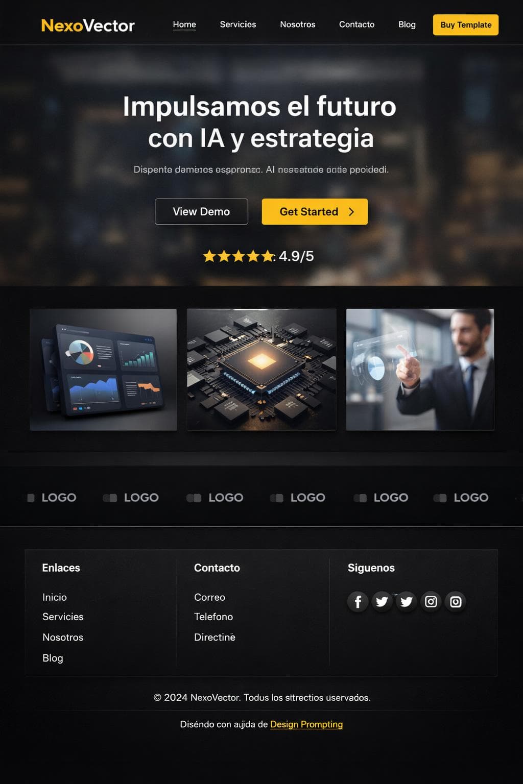 NexoVector — vista previa del theme