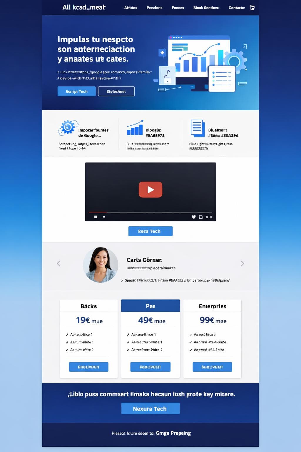 Nexura Tech — vista previa del theme
