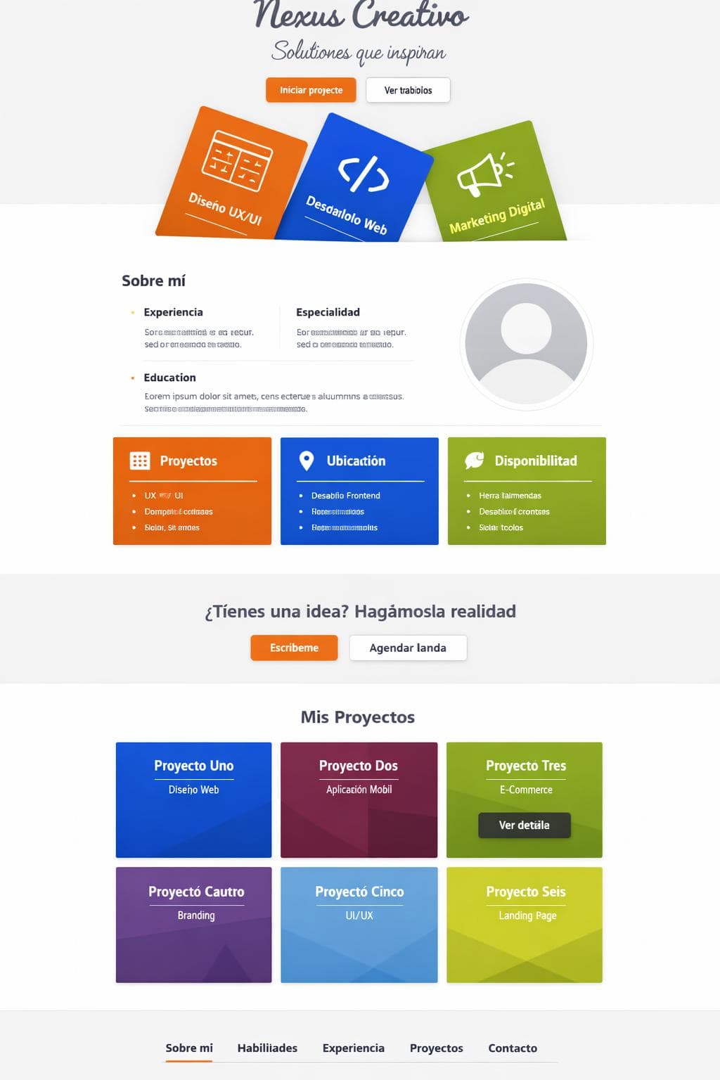 Nexus Creativo — vista previa del theme