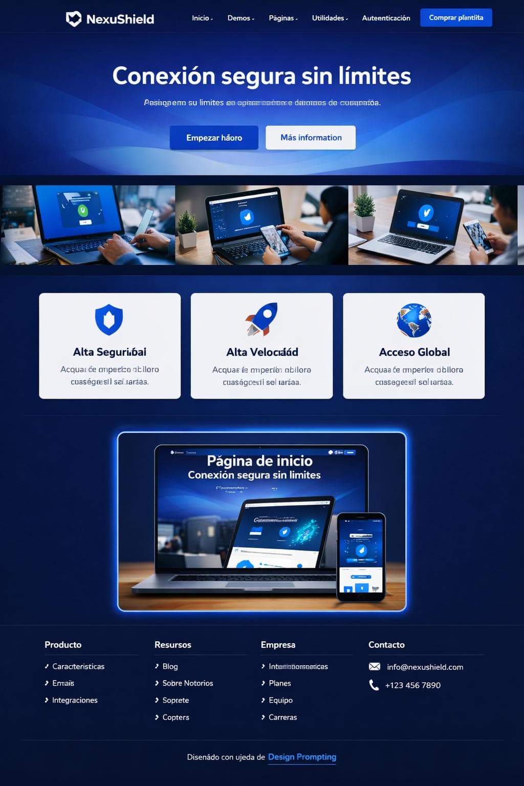 NexuShield — vista previa del theme