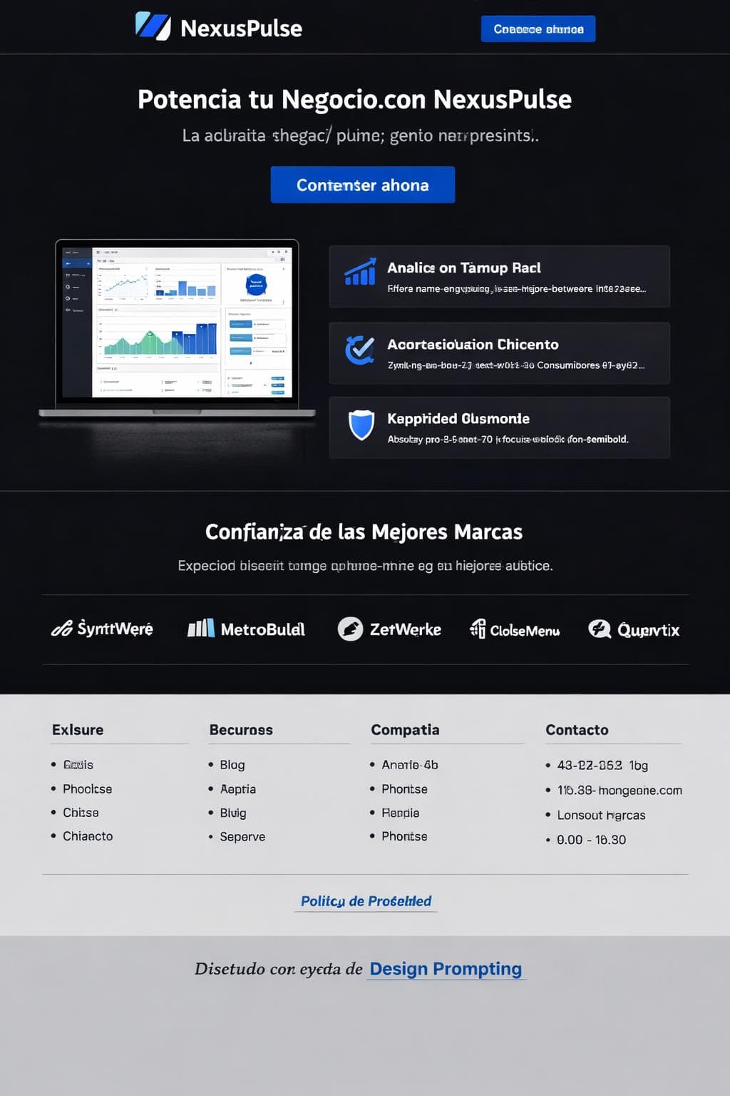 NexusPulse — vista previa del theme