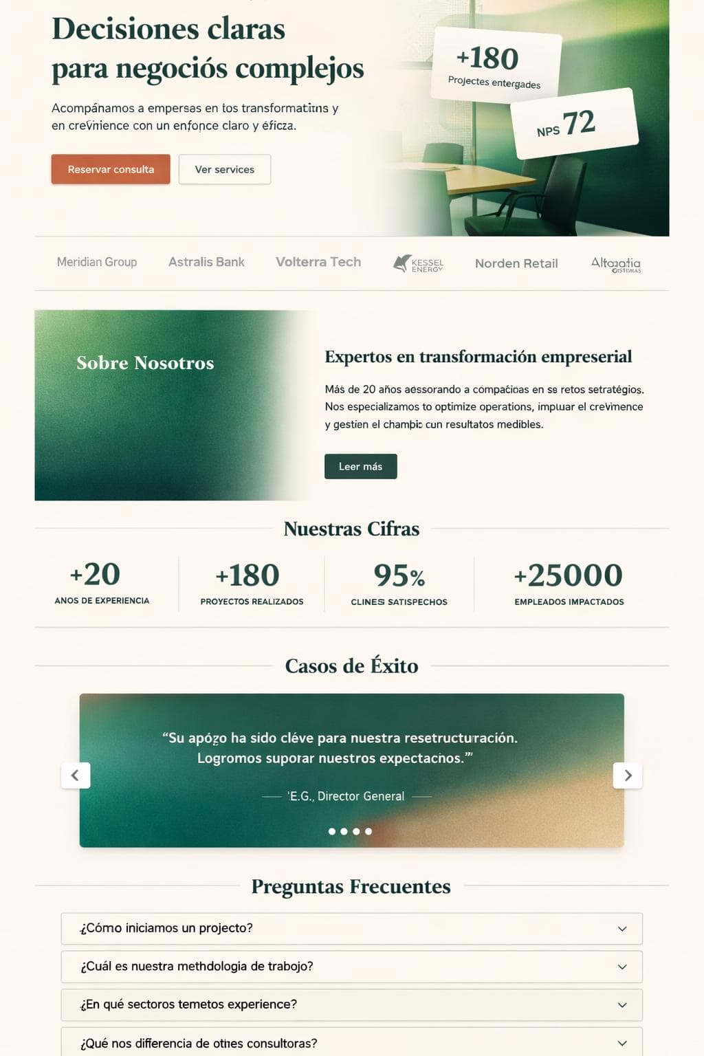 Nordhaven Advisors — vista previa del theme