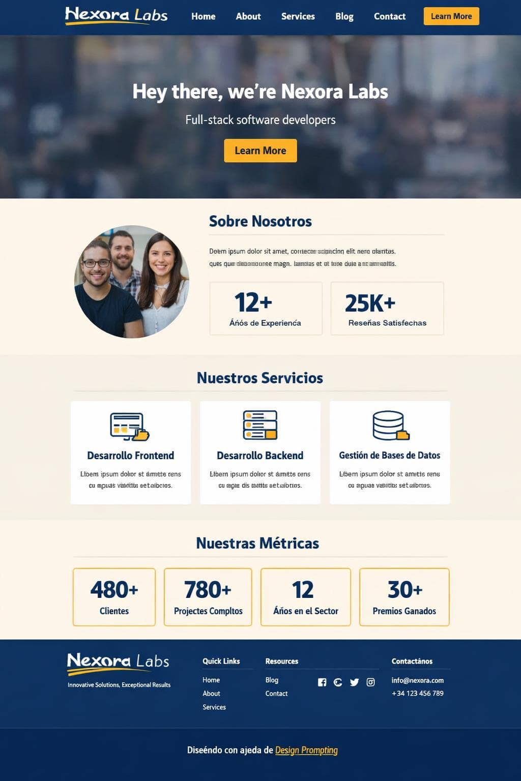 Portfolio Boreal — vista previa del theme