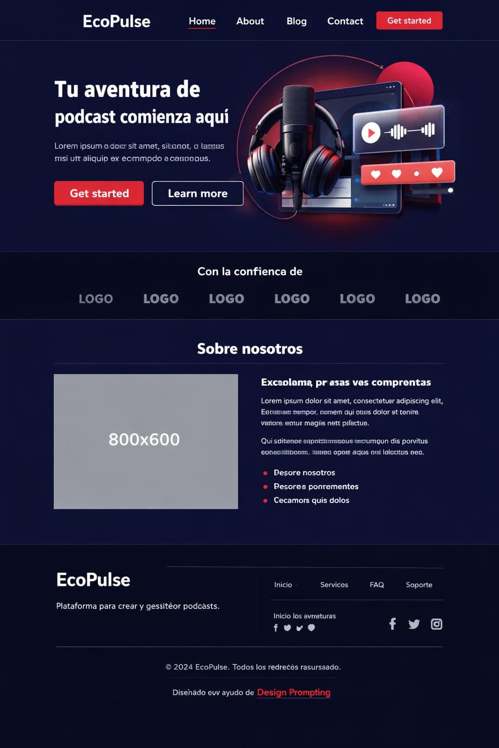 Proyecto Vega — vista previa del theme