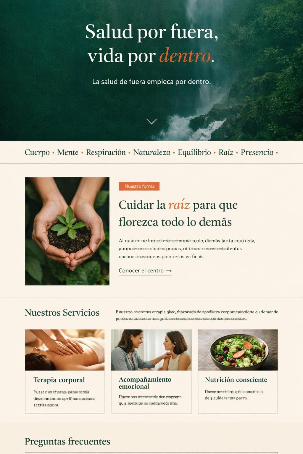 Ra&iacute;z Vital &mdash; vista previa del theme