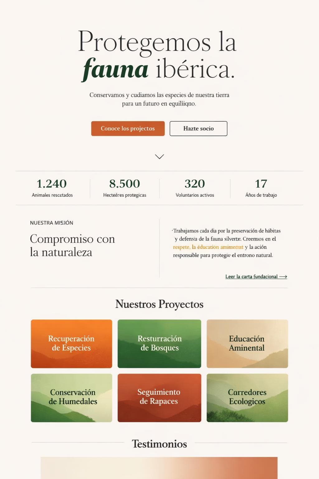 Refugio Silvestre — vista previa del theme