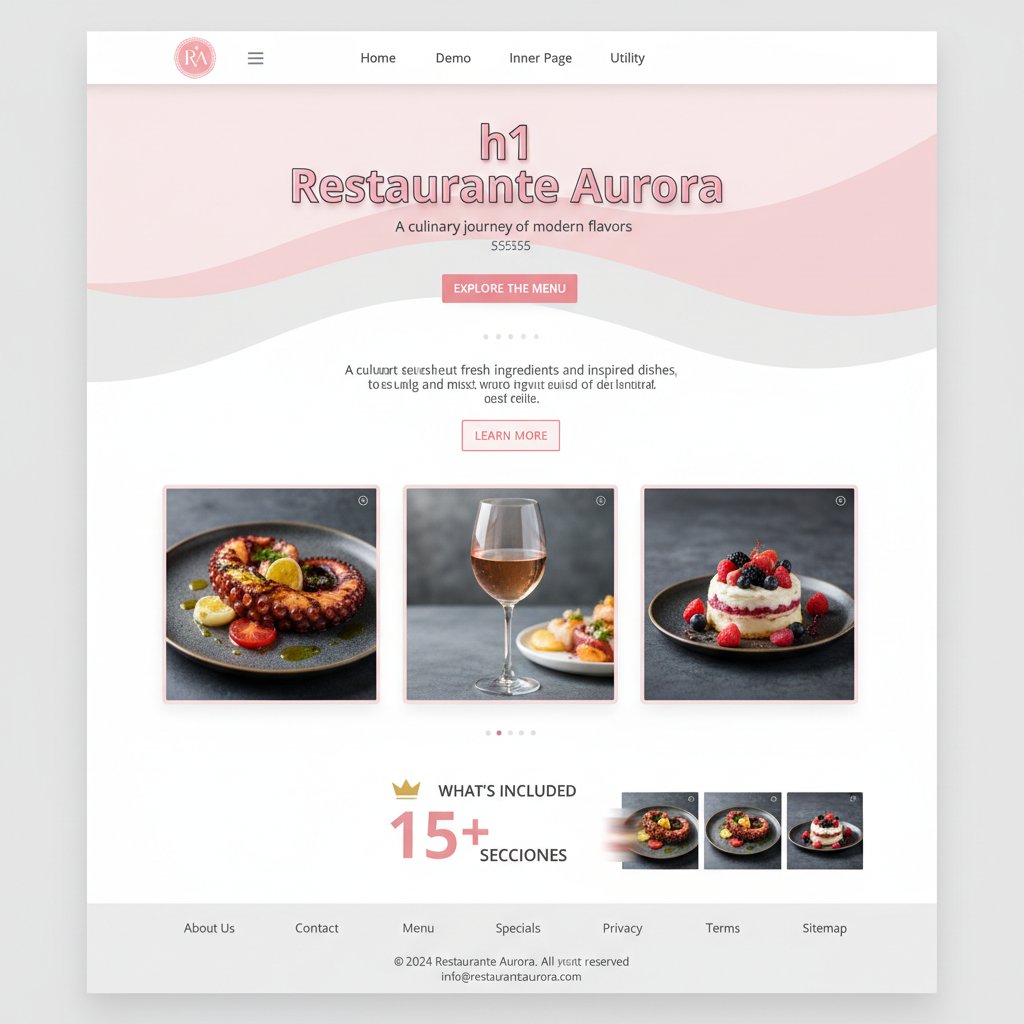 Restaurante Aurora — vista previa del theme