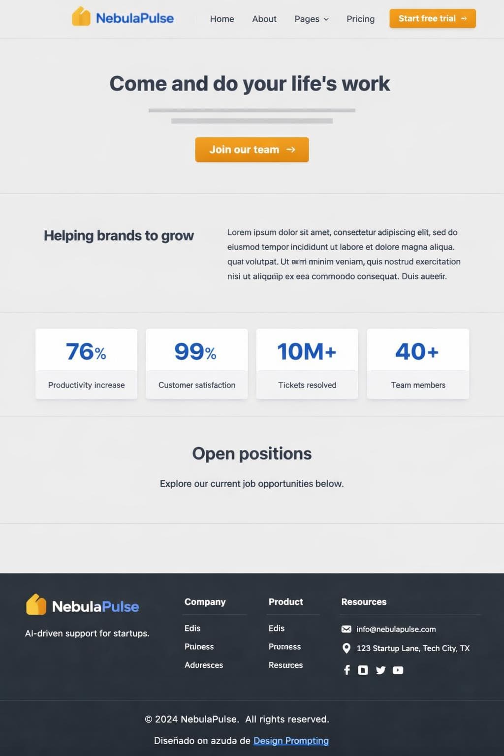 Saas Cobalto — vista previa del theme