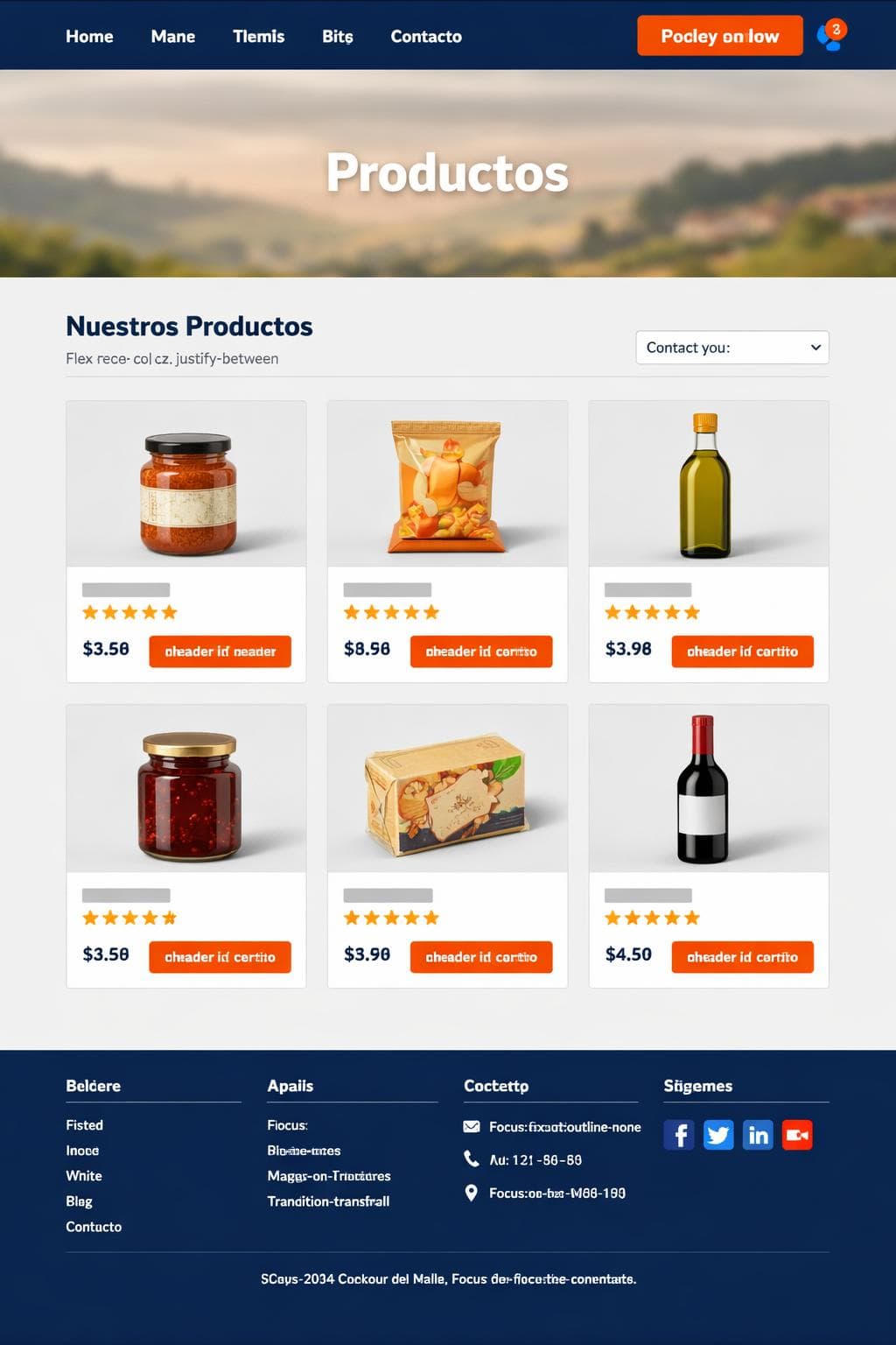 Sabores del Valle — vista previa del theme