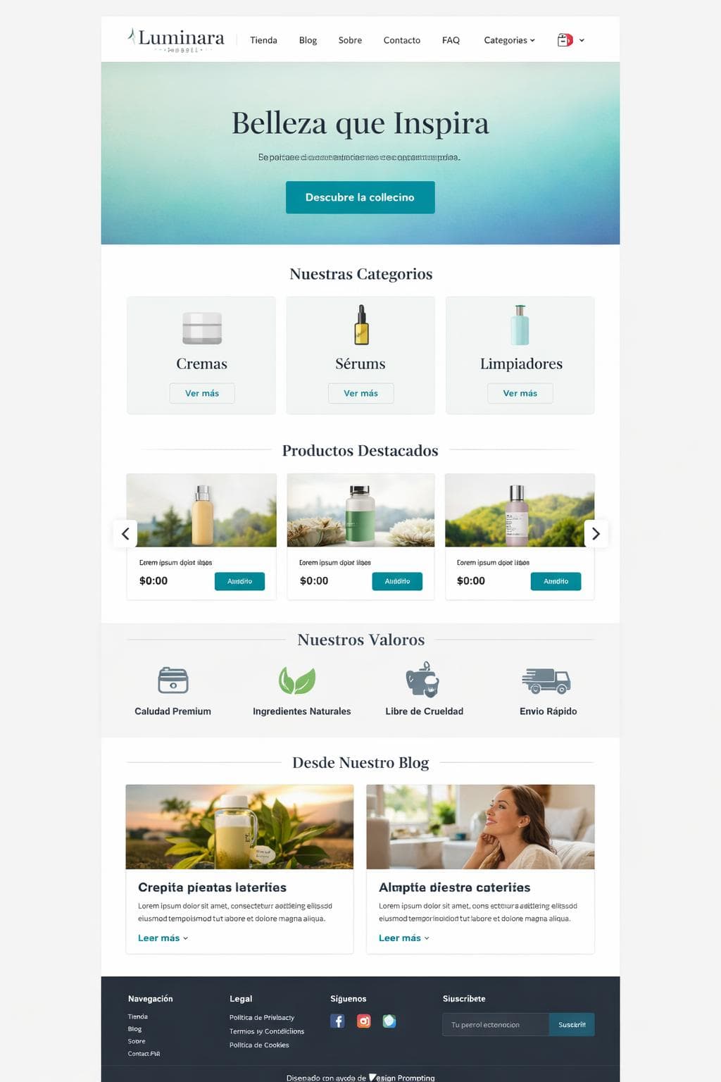 Salon Lumen &mdash; vista previa del theme