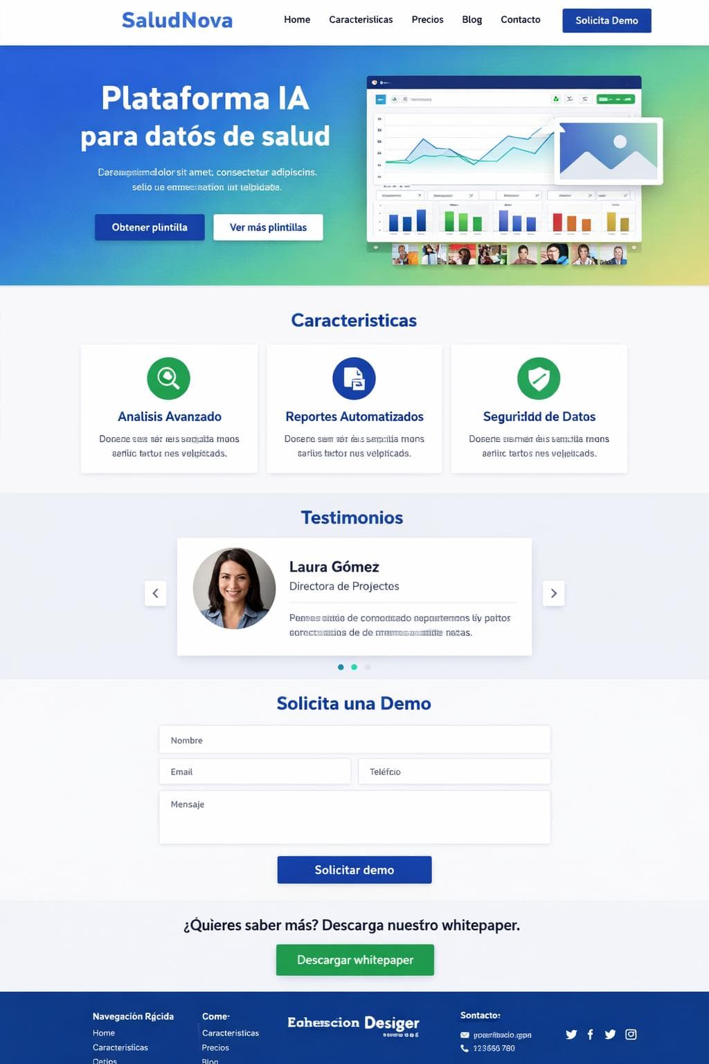 Salud &Aacute;mbar &mdash; vista previa del theme