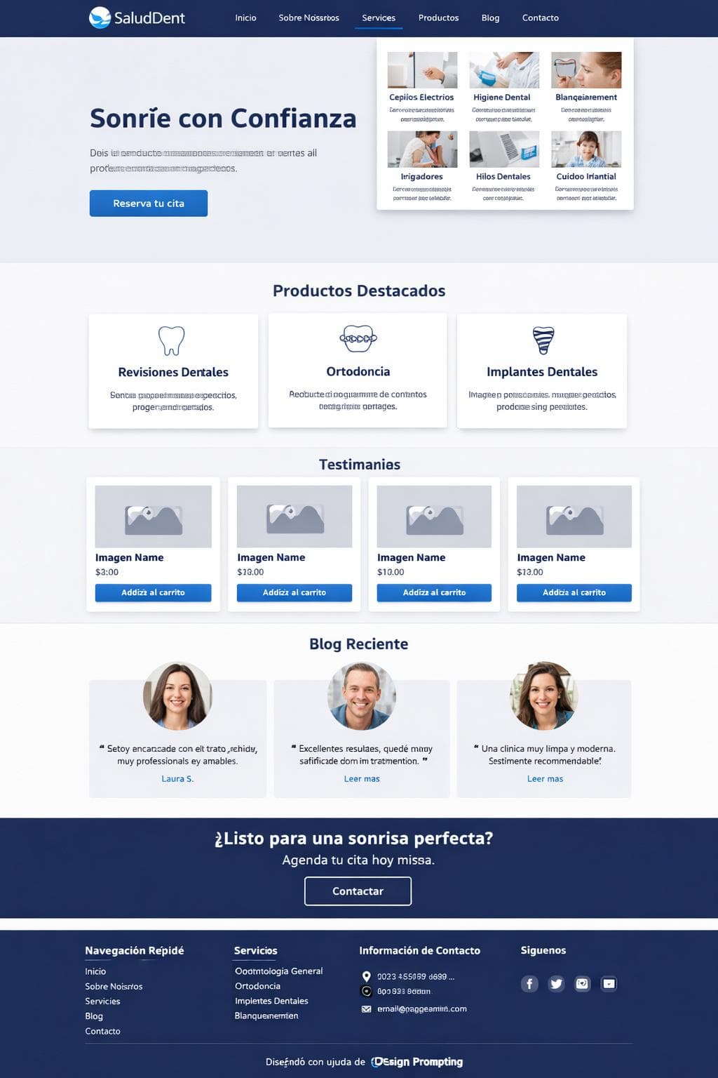 SaludDent &mdash; vista previa del theme