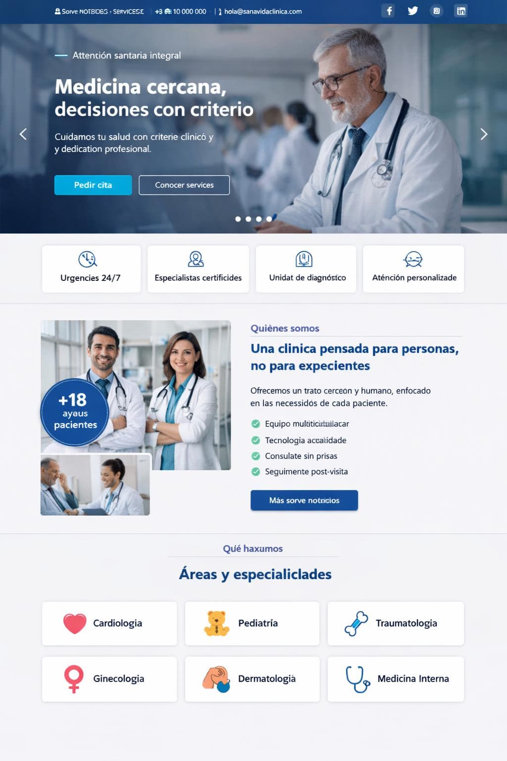 Sanavida Cl&iacute;nica &mdash; vista previa del theme
