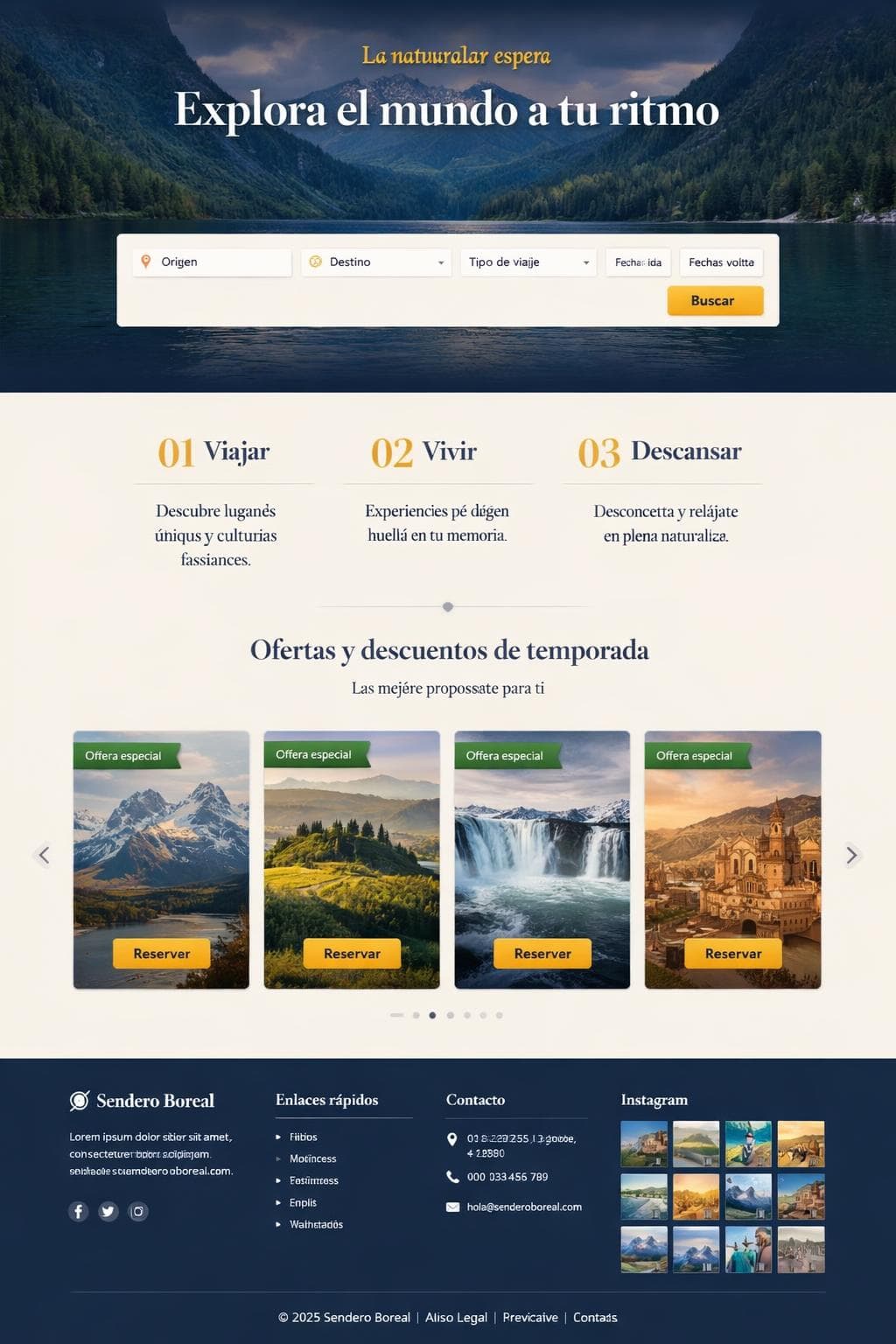Sendero Boreal &mdash; vista previa del theme