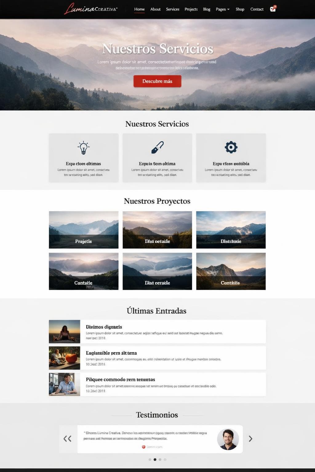 Shop Lúmina — vista previa del theme