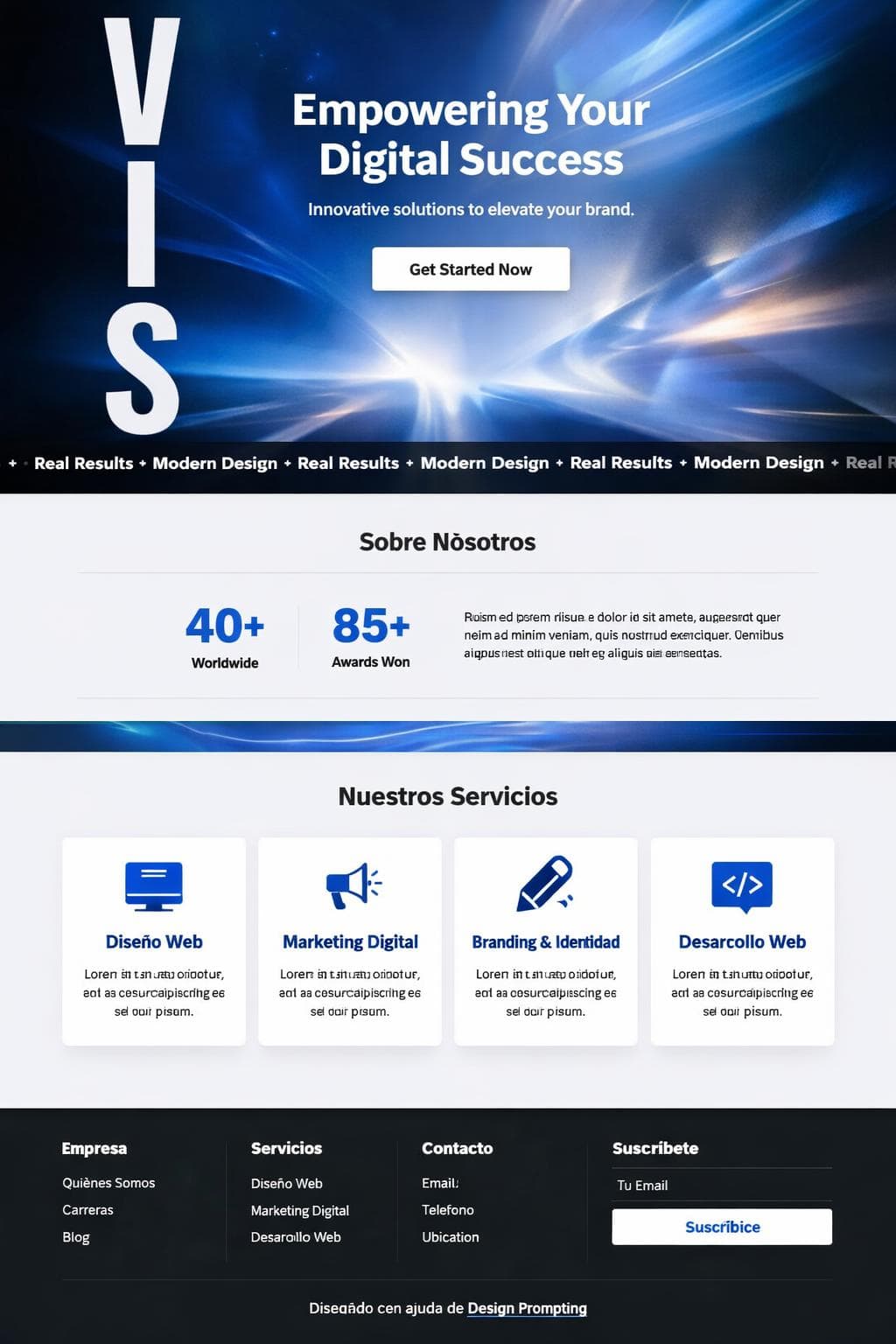 Sistemas Zenit — vista previa del theme