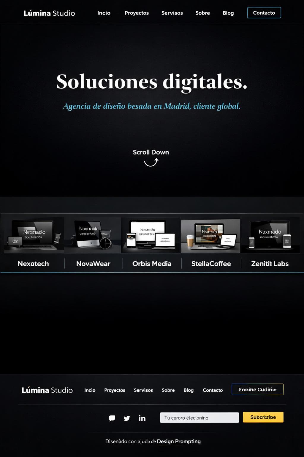 Sonata Lúmina — vista previa del theme