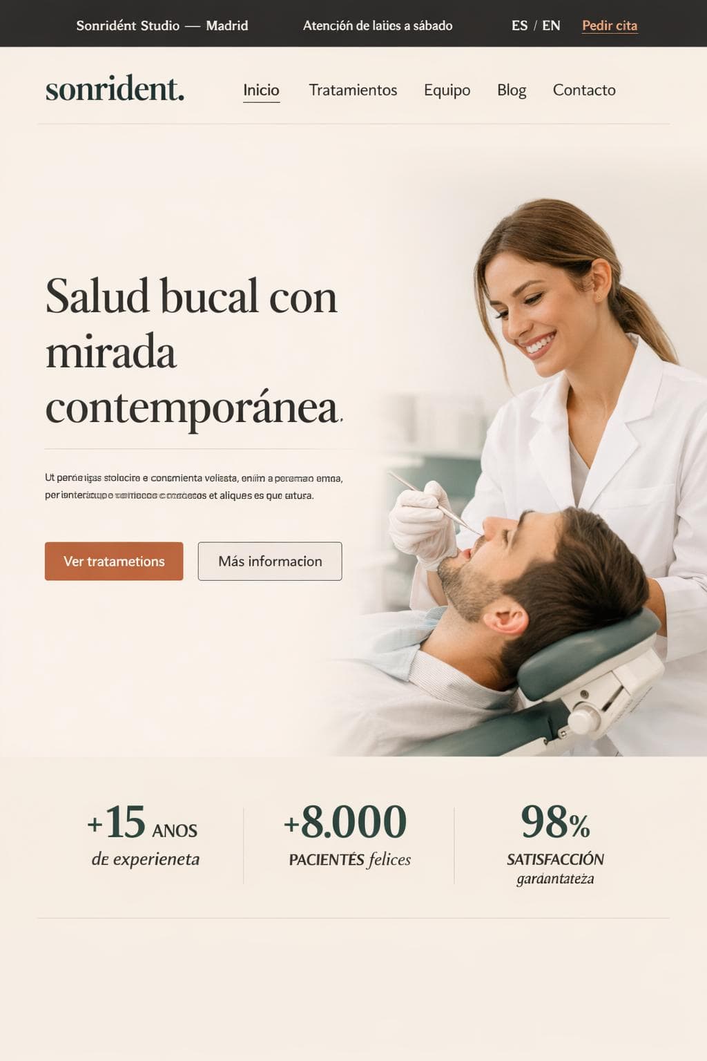 Sonrident Studio &mdash; vista previa del theme