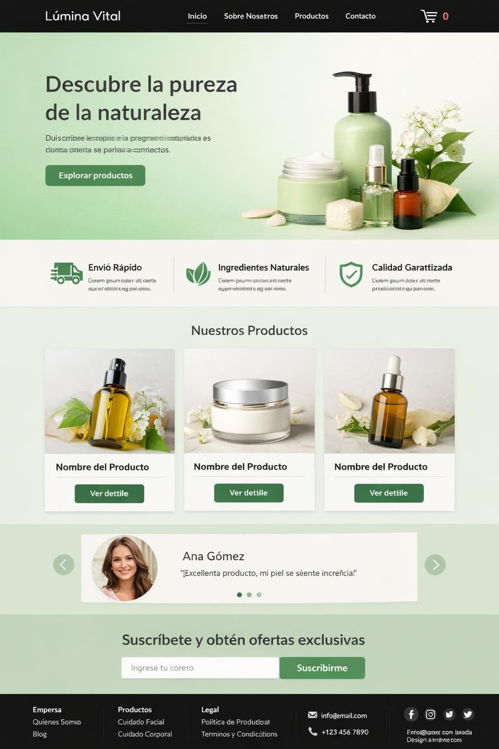 Spa Lumen &mdash; vista previa del theme