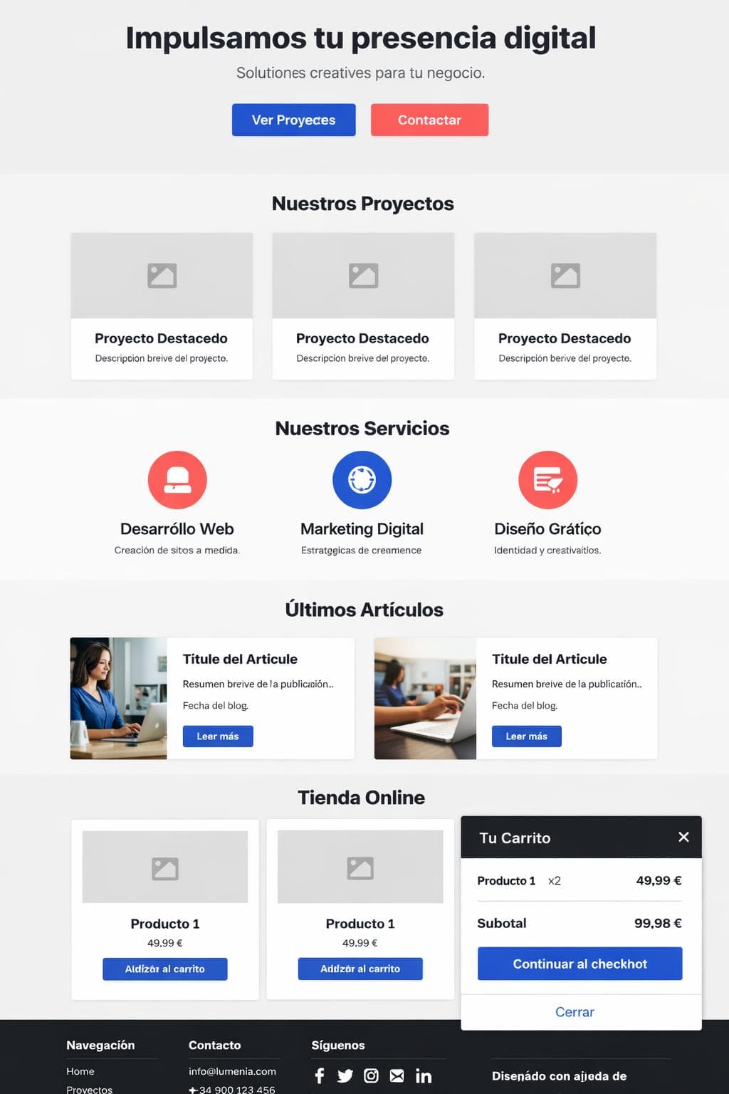 Store Atlas — vista previa del theme