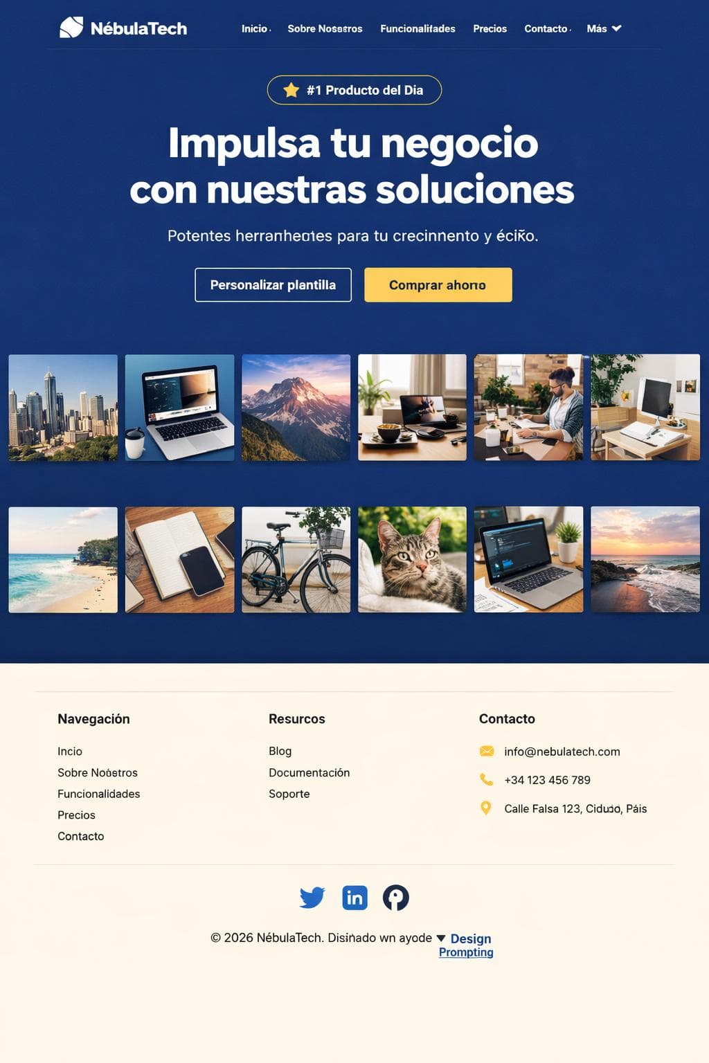 Studio Cobalto — vista previa del theme