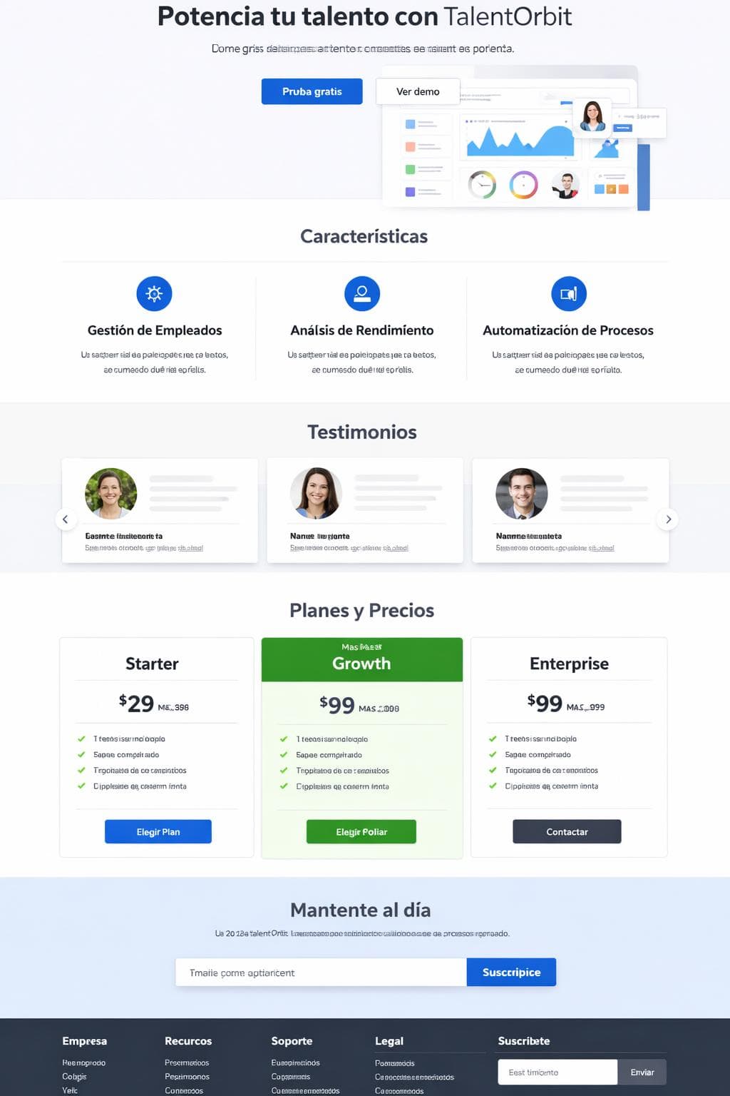 TalentOrbit — vista previa del theme