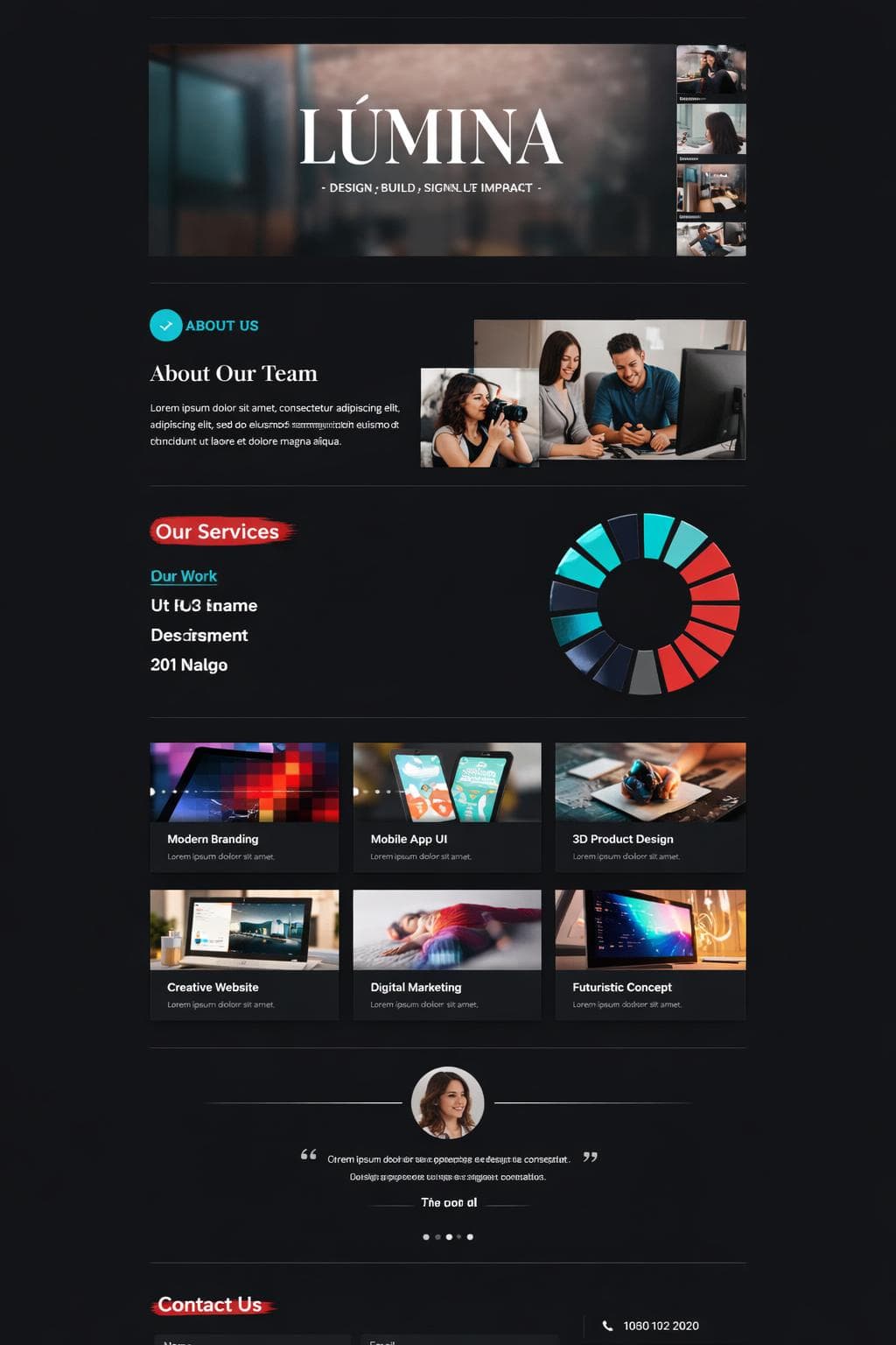Tech Lúmina — vista previa del theme