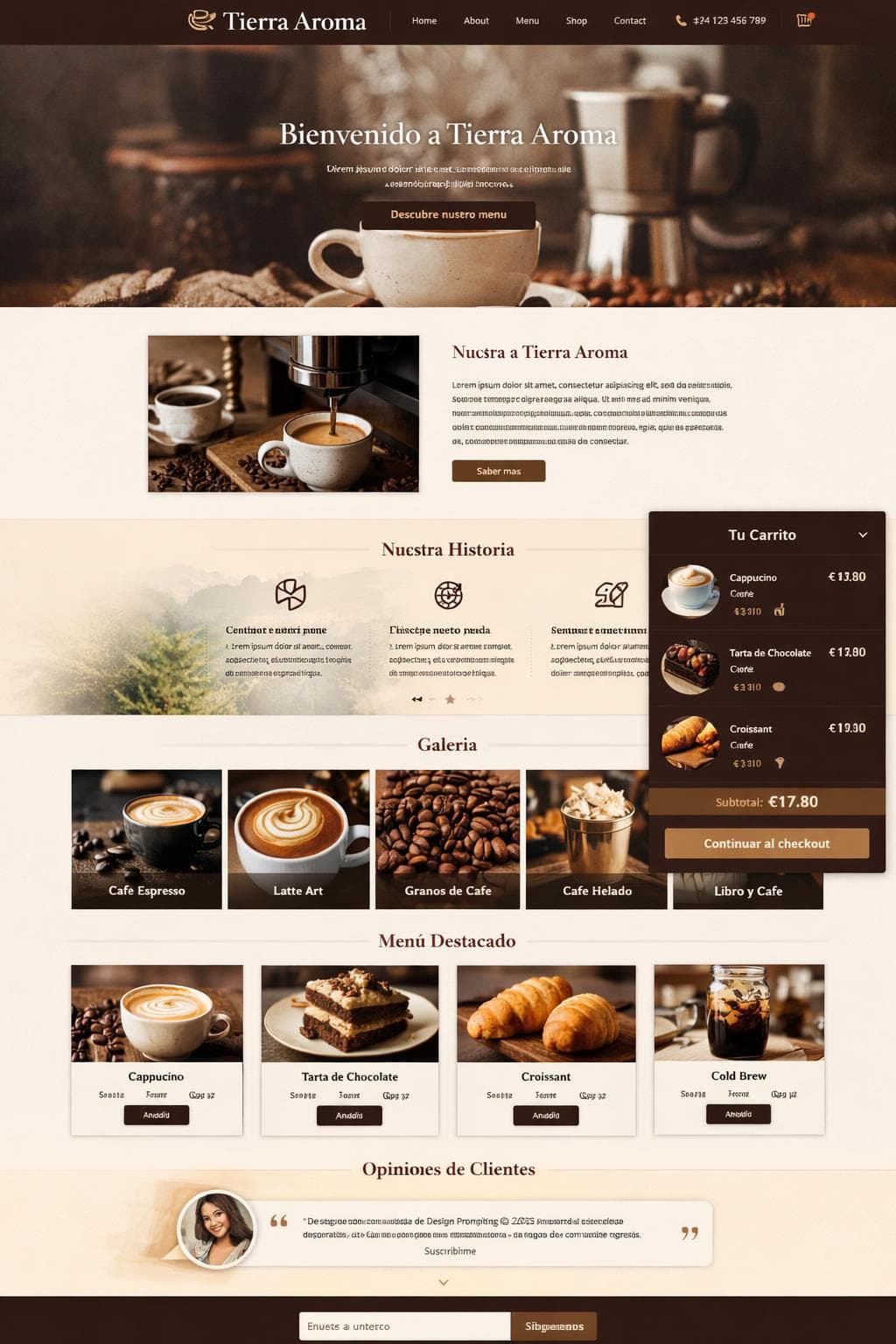 Tierra Aroma — vista previa del theme