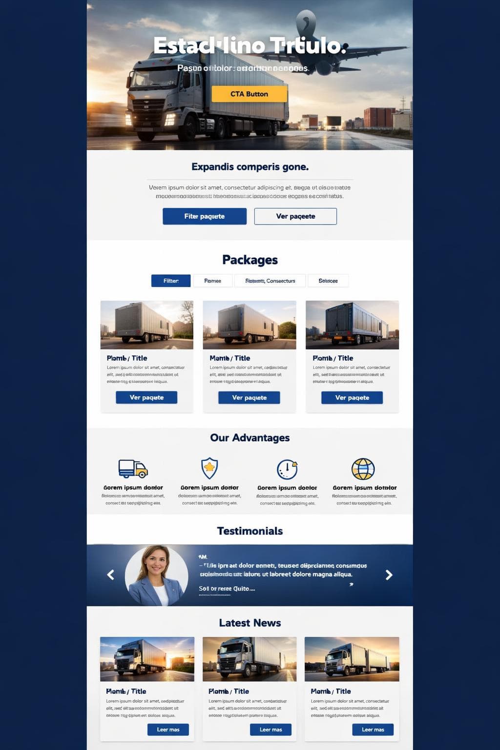 TransCargo — vista previa del theme
