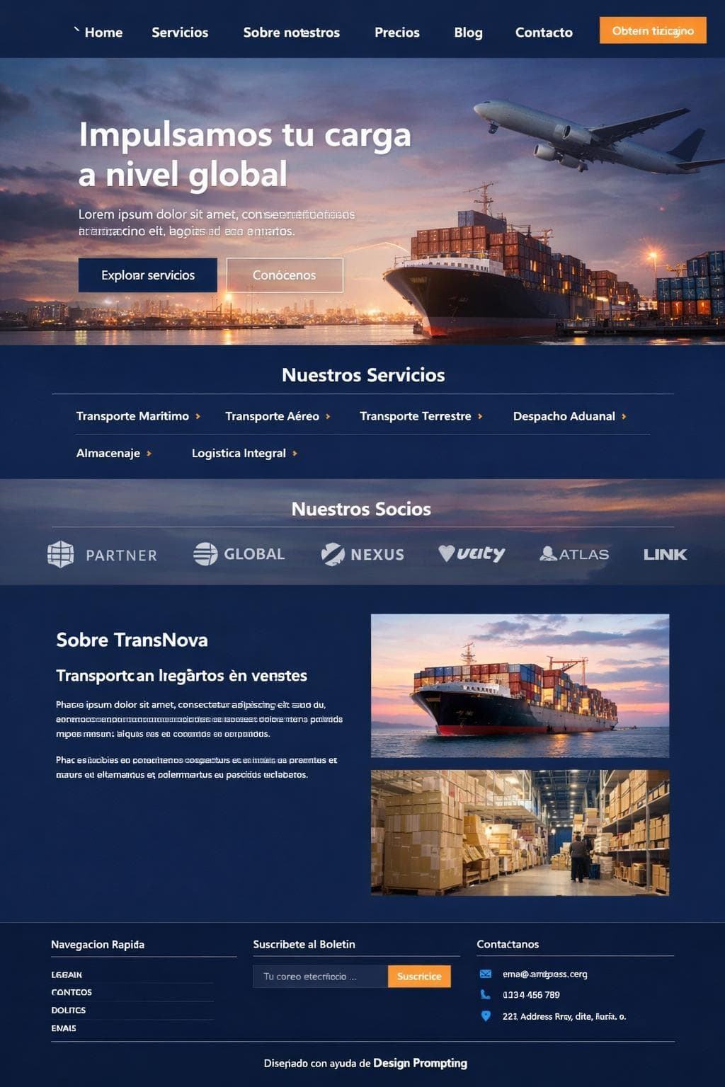 TransNova &mdash; vista previa del theme