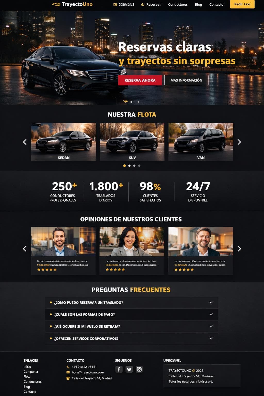 TrayectoUno — vista previa del theme