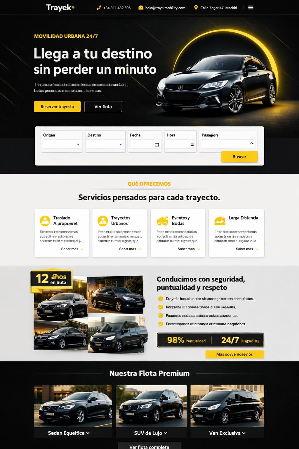 Trayek Mobility — vista previa del theme