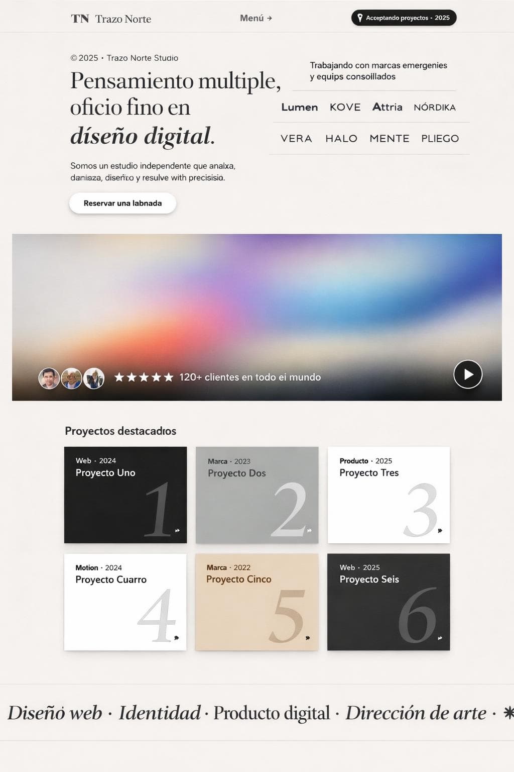 Trazo Norte Studio — vista previa del theme