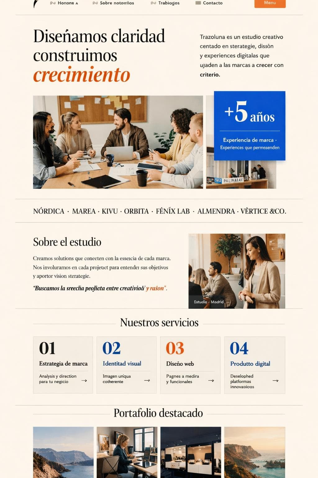 Trazoluna Studio — vista previa del theme