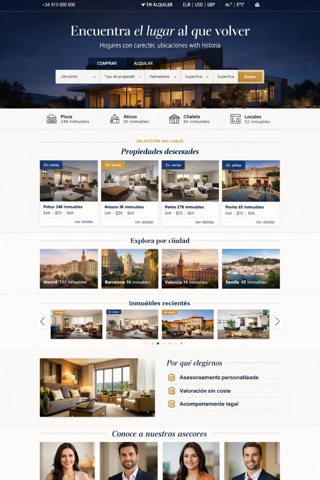 Vallhaus Estates — vista previa del theme