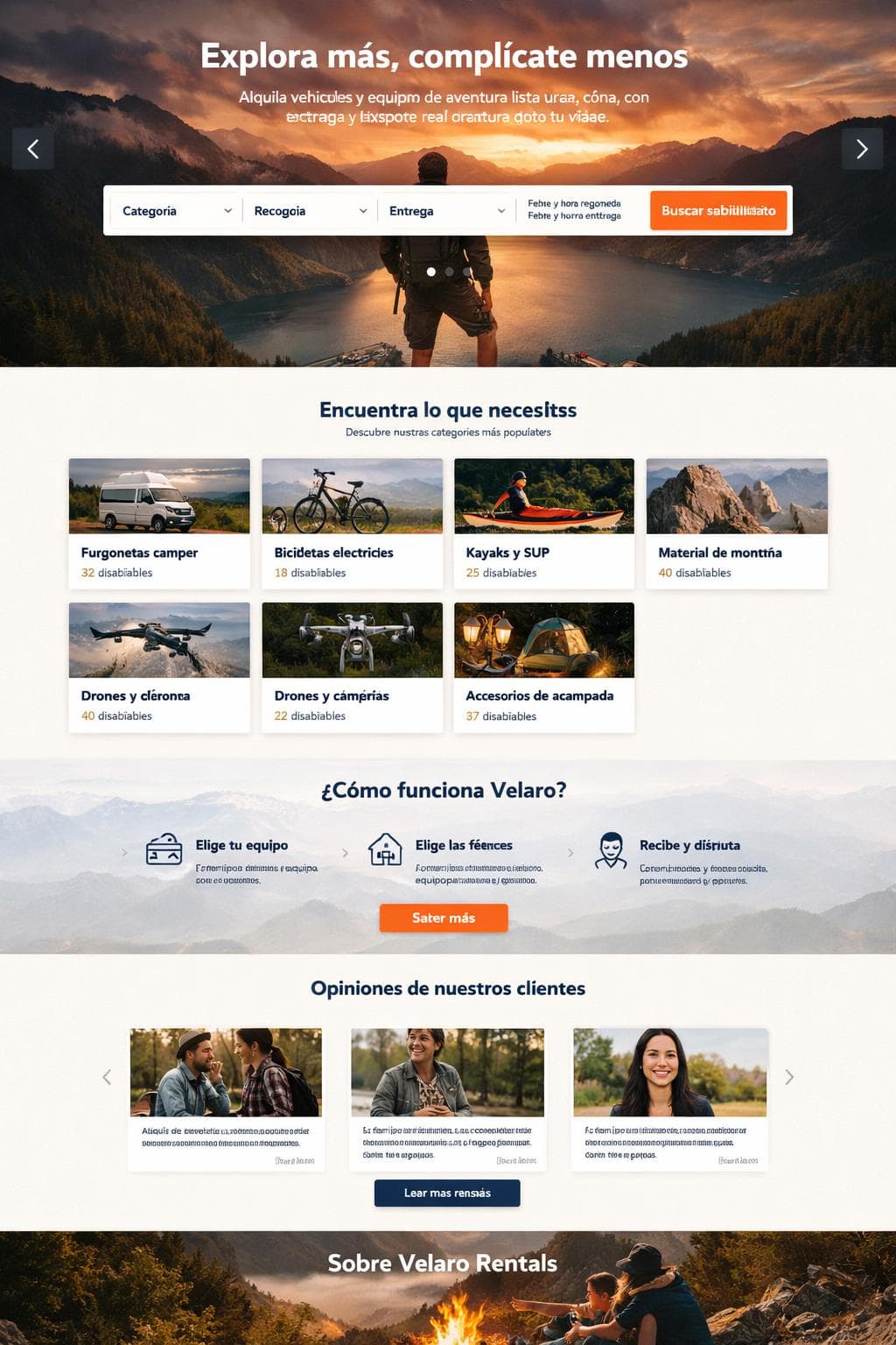 Velaro Rentals &mdash; vista previa del theme