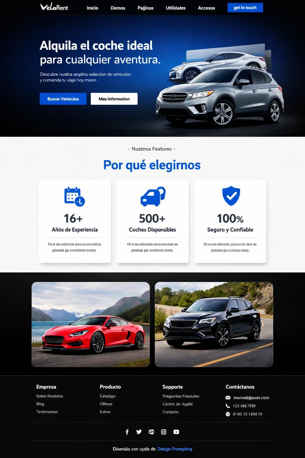 VeloRent &mdash; vista previa del theme