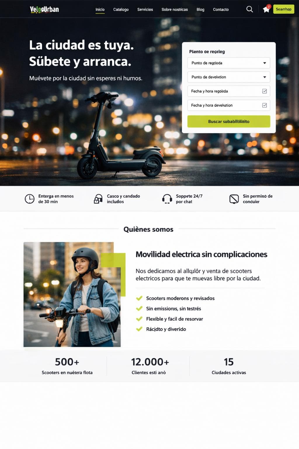 VeloUrban — vista previa del theme