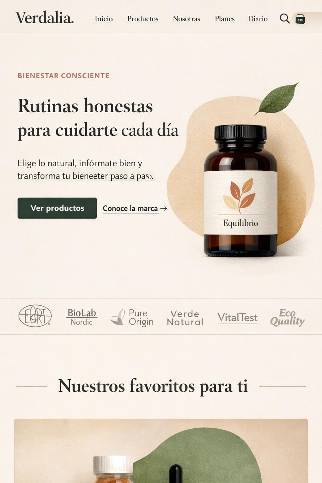 Verdalia Care — vista previa del theme