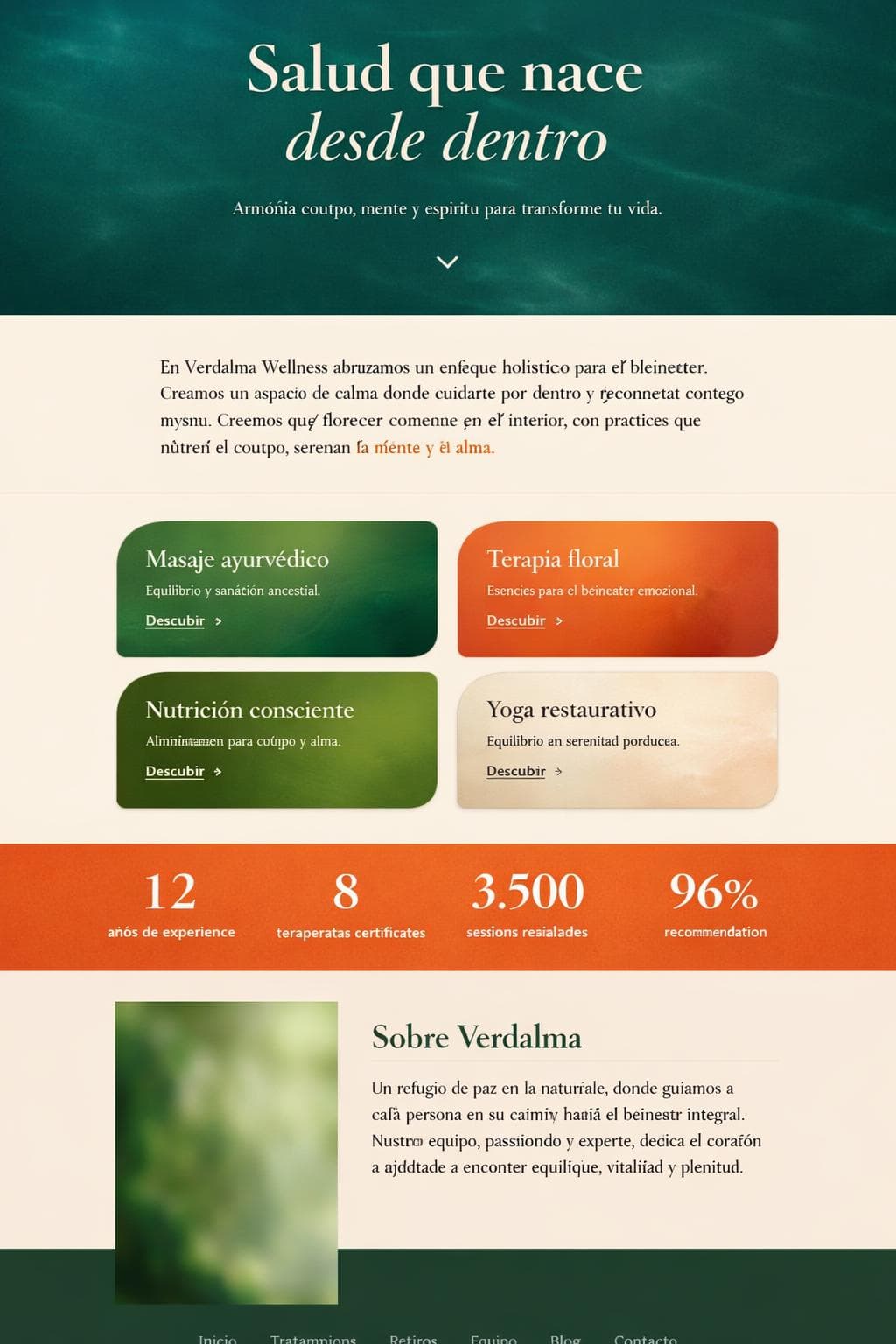 Verdalma Wellness — vista previa del theme