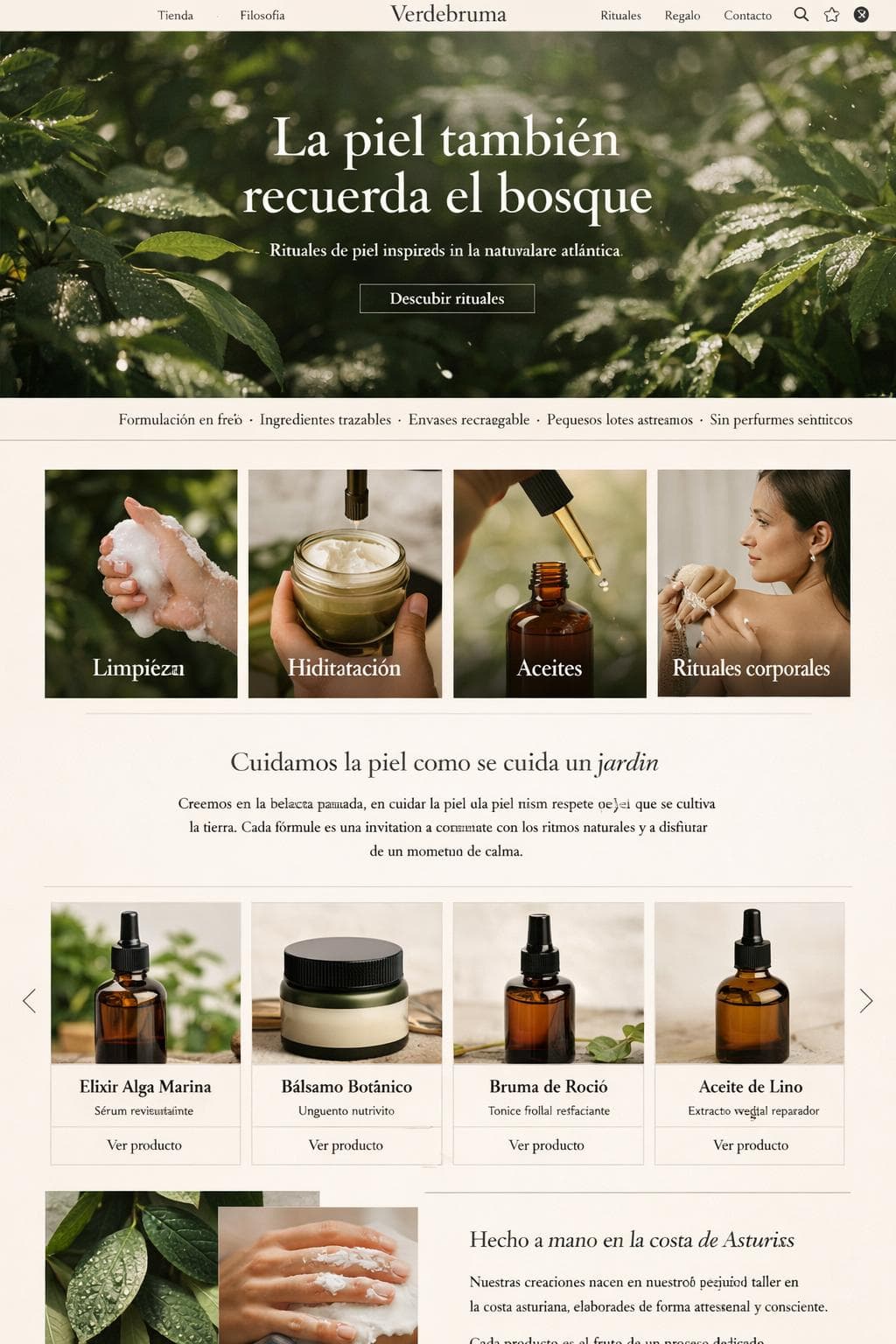 Verdebruma Botánica — vista previa del theme
