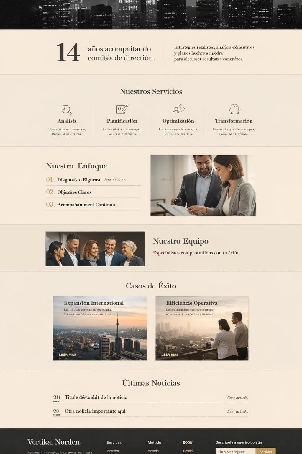 Vertikal Norden — vista previa del theme